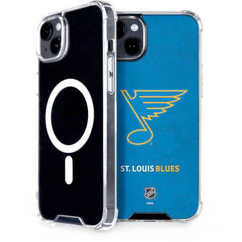 NHL St. Louis Blues Distressed iPhone 15 MagSafe Case